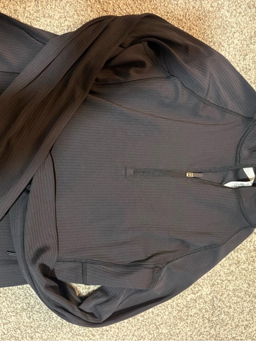 lululemon athletica black long-sleeve half-zip jacket